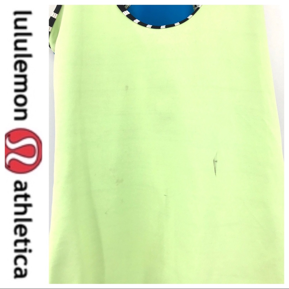 💕SALE💕 Lululemon Rare Yellow Blue Cool Racerback - Picture 3 of 6